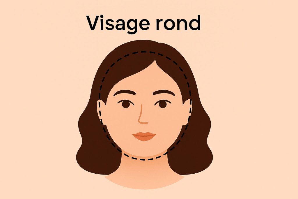 coupe pour visage rond et cheveux épais
