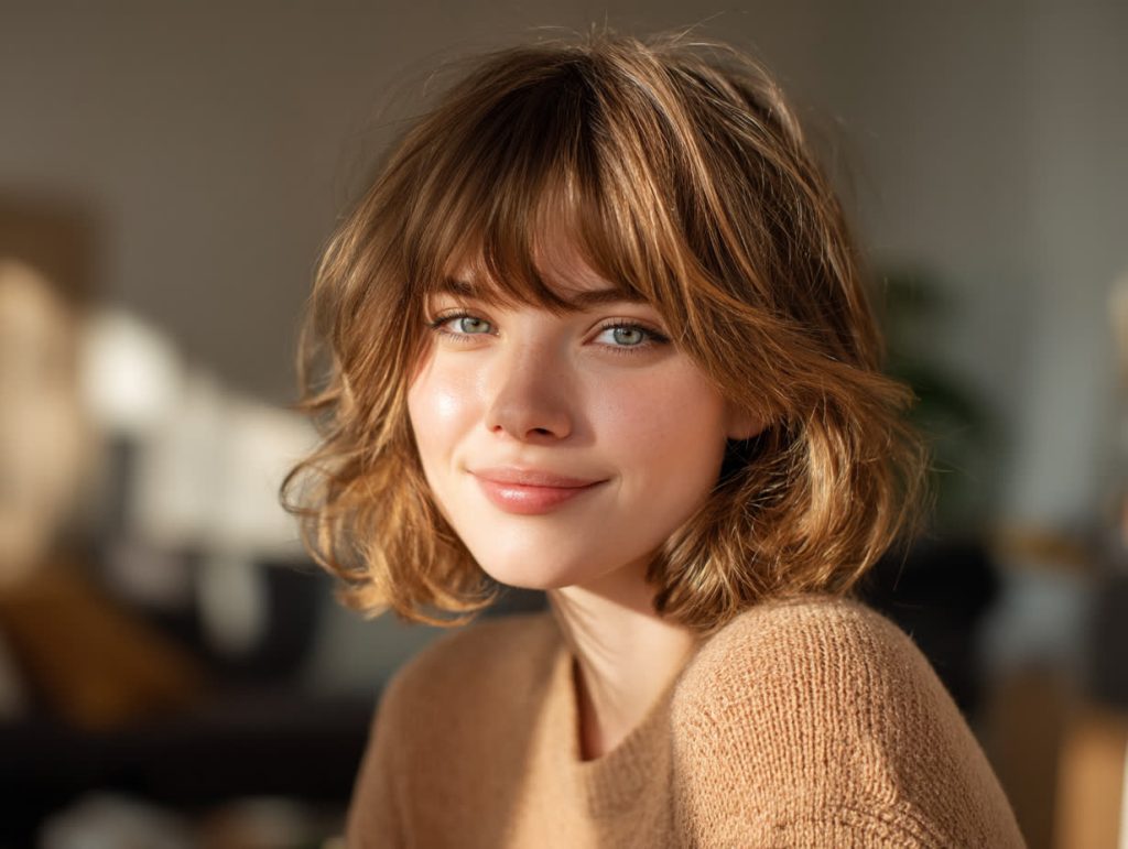 coupe visage rond cheveux épais